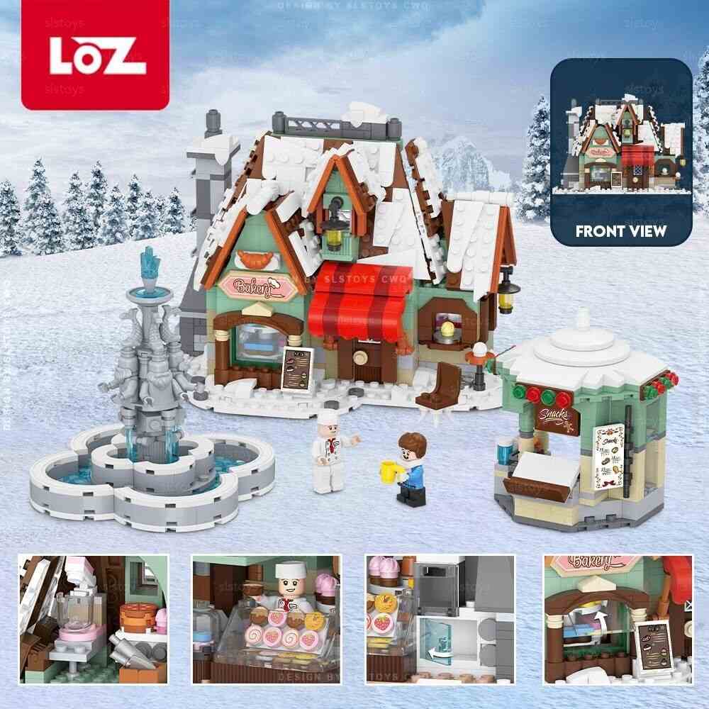 LOZ Winter Village 2198 Santa Claus Cake Shop