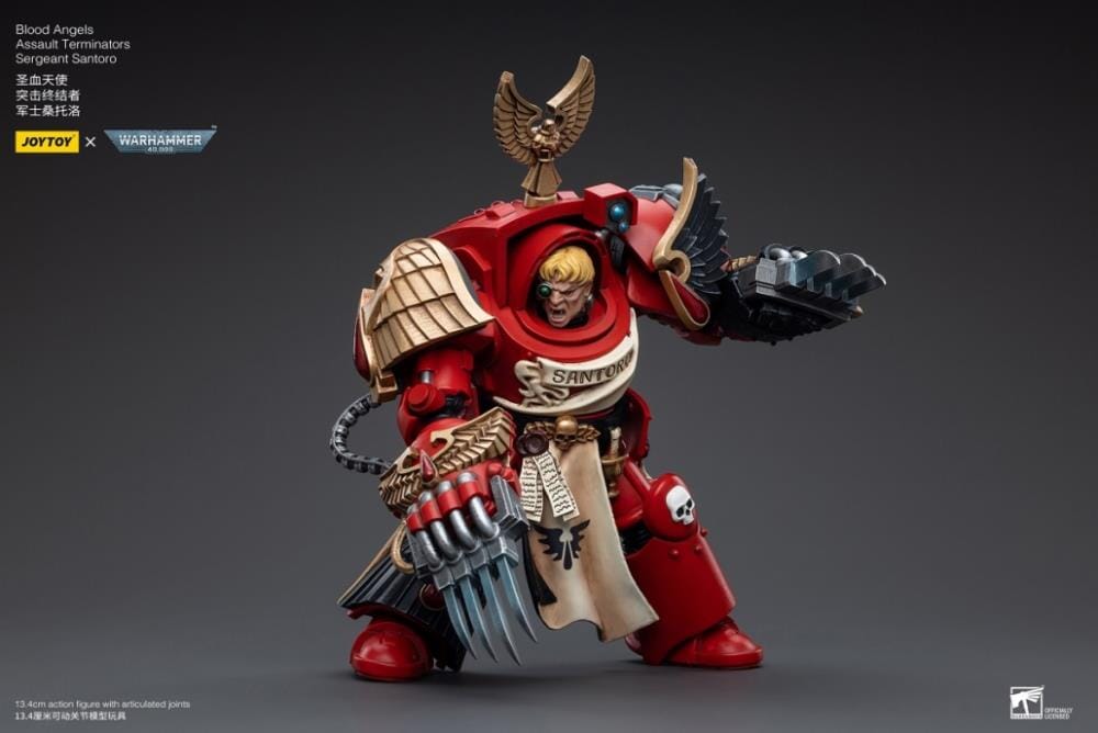 Warhammer 40K Blood Angels Assault Terminators Sergeant Santoro 1/18 Scale Figure