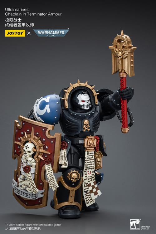 Warhammer 40K Ultramarines Chaplain in Terminator Armor 1/18 Scale Action Figure