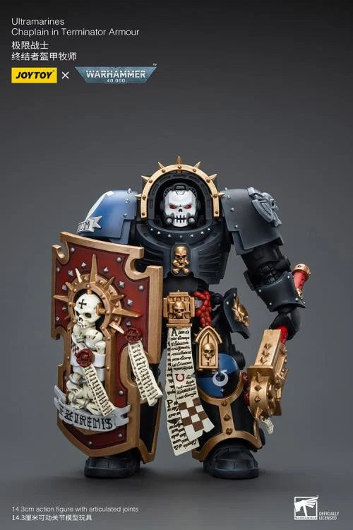 Warhammer 40K Ultramarines Chaplain in Terminator Armor 1/18 Scale Action Figure