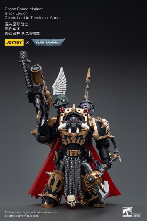 Warhammer 40K Chaos Space Marines Black Legion Chaos Lord in Terminator Armor 1/18 Scale Figure