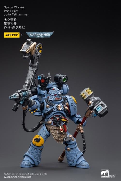 Warhammer 40K Space Wolves Iron Priest Jorin Fellhammer 1/18 Scale Figure