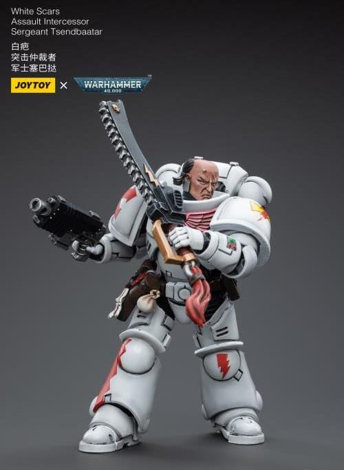 Warhammer 40K White Scars Assault Intercessor Sergeant Tsendbaatar 1/18 Scale Figure