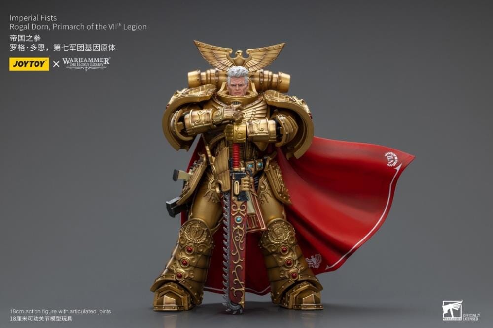 Warhammer 40K Imperial Fists Rogal Dorn, Primarch of the VIIth Legion 1/18 Scale Action Figure (Reissue)