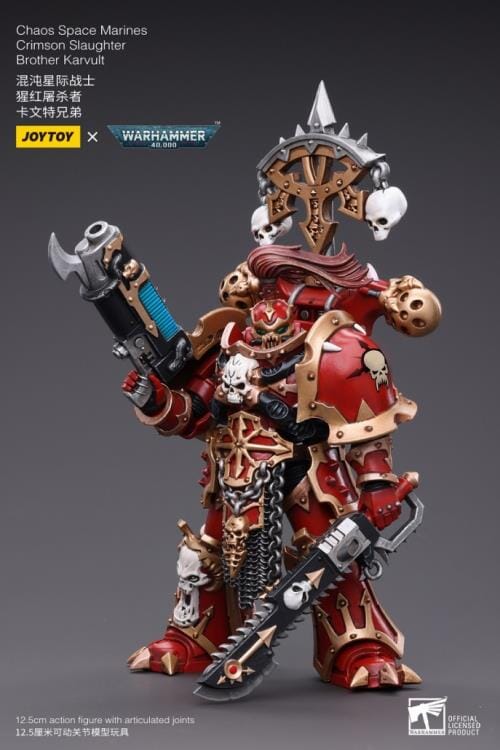 Warhammer 40K Chaos Space Marines Crimson Slaughter Brother Karvult 1/18 Scale Figure