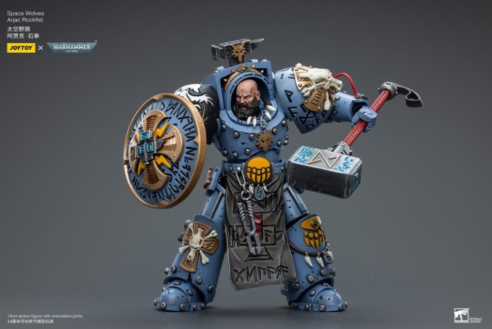 Warhammer 40K Space Wolves Arjac Rockfist 1/18 Scale Figure