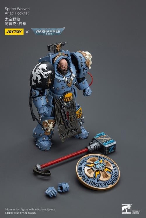 Warhammer 40K Space Wolves Arjac Rockfist 1/18 Scale Figure