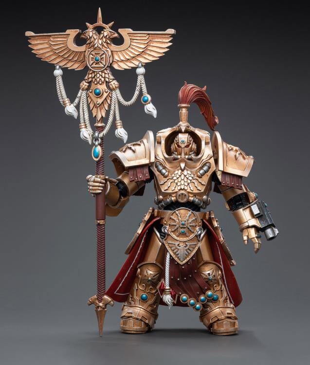 Warhammer 40K Adeptus Custodes Vexilus Praetor in Allarus Terminator Armor Phelam Tolguror 1/18 Scale Figure