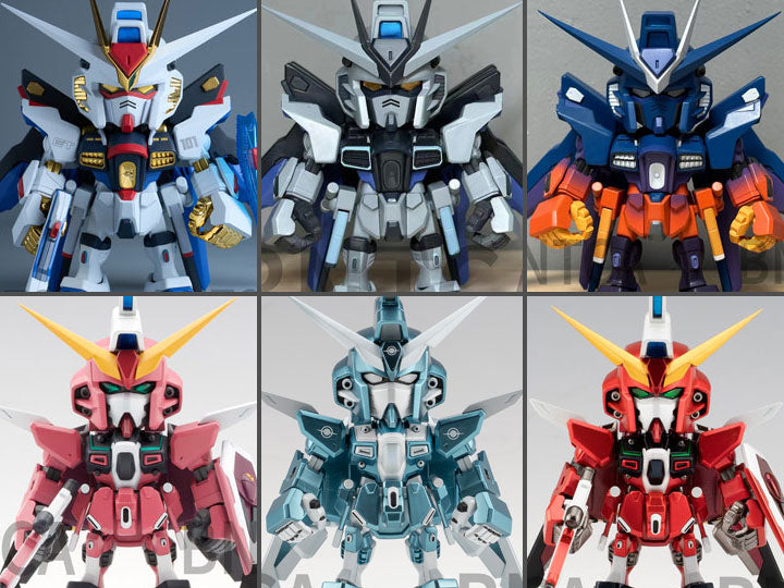 Mobile Suit Gundam SEED Freedom QMSV Mini Strike Freedom Gundam & Infinity Justice Gundam Box of 8 Random Figures