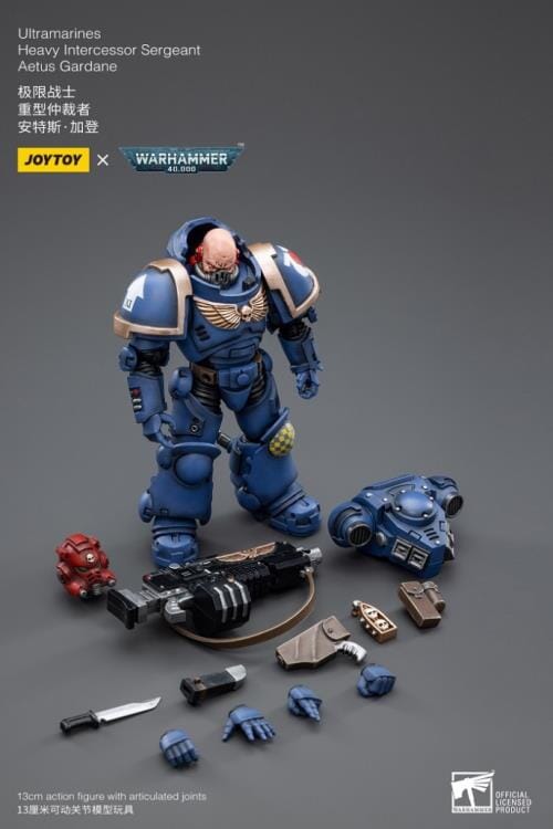 Warhammer 40K Ultramarines Heavy Intercessor Sergeant Aetus Gardane 1/18 Scale Figure