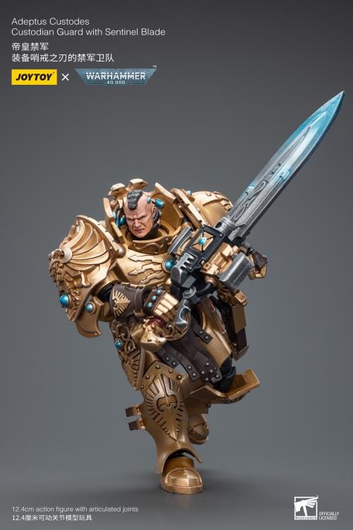 Warhammer 40K Adeptus Custodes Custodian Guard with Sentinel Blade 1/18 Scale Figure