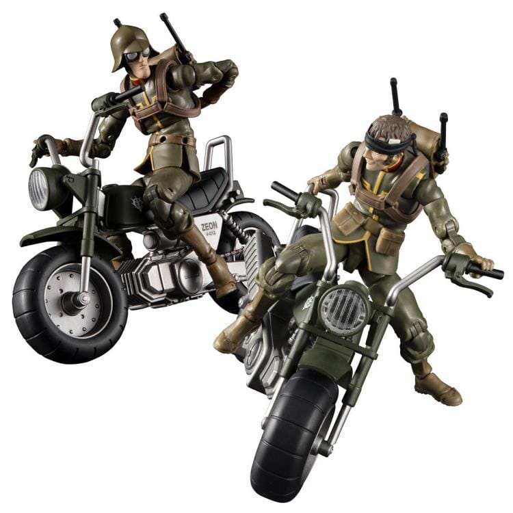 Mobile Suit Gundam G.M.G. Principality of Zeon Team Ramba Ral & Motorcycle Set (With Gift)