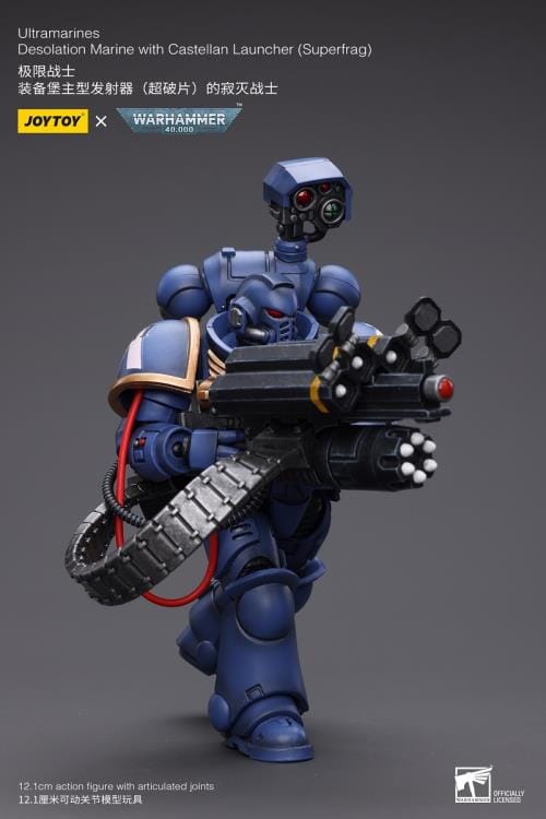 Warhammer 40K Ultramarines Desolation Marine with Castellan Launcher (Superfrag) 1/18 Scale Figure