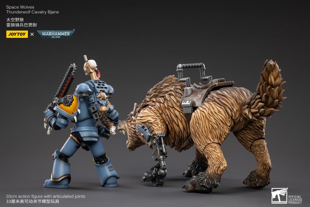 Warhammer 40K Space Wolves Thunderwolf Cavalry Bjane 1/18 Scale Figure (Reissue)