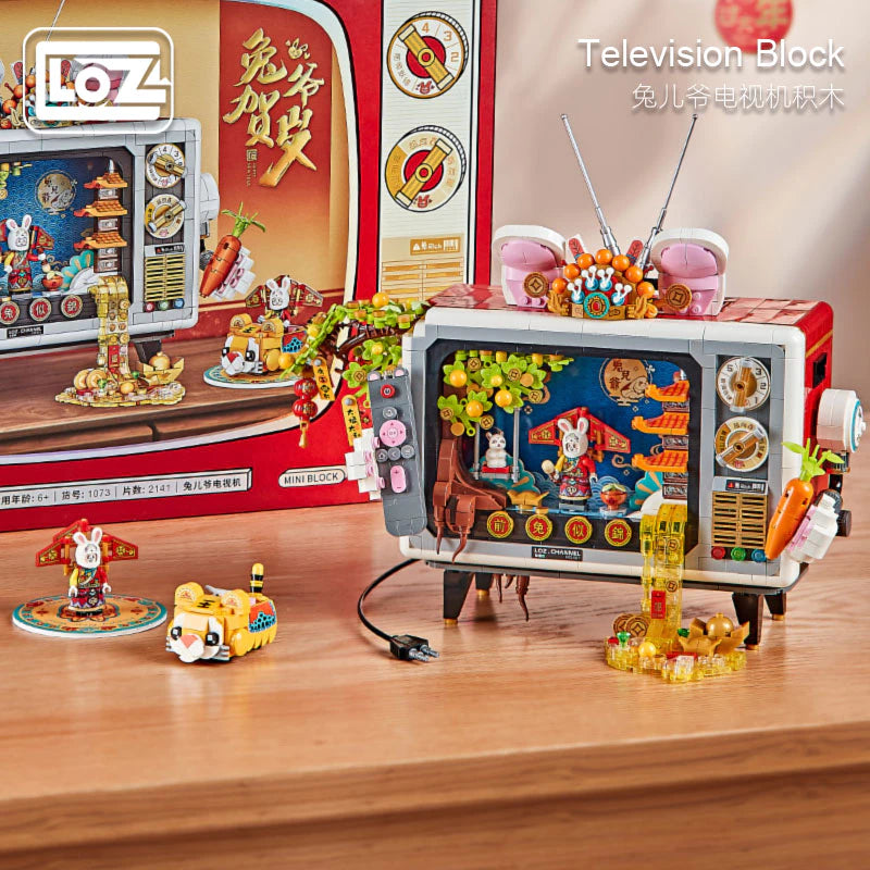 LOZ Creator Series 1073 Rabbit Master TV New Year Spring Festival National Tide