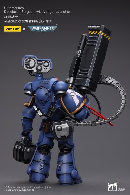 Warhammer 40K Ultramarines Desolation Sergeant with Vengor Launcher 1/18 Scale Figure