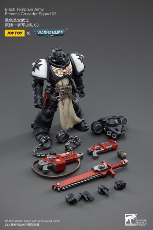 Warhammer 40K Black Templars Primaris Crusader Squad 1/18 Scale Figure Set