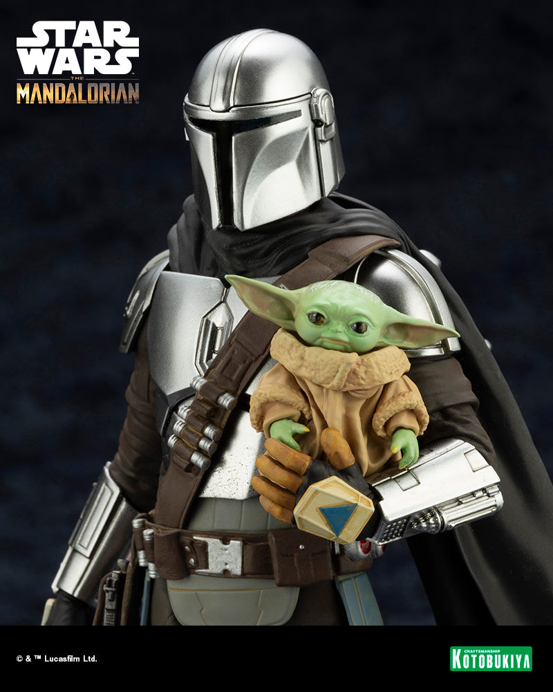 The Mandalorian ArtFX+ The Mandalorian & Grogu with Beskar Staff Statue