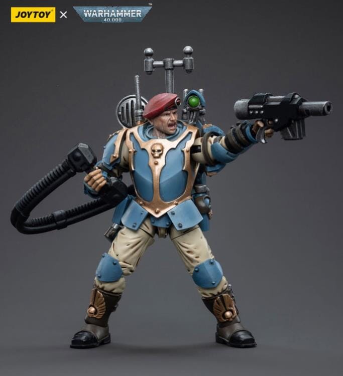 Warhammer 40k Astra Militarum Tempestus Scions Command Squad 55th Kappic Eagles Vox Operator 1/18 Scale Figure