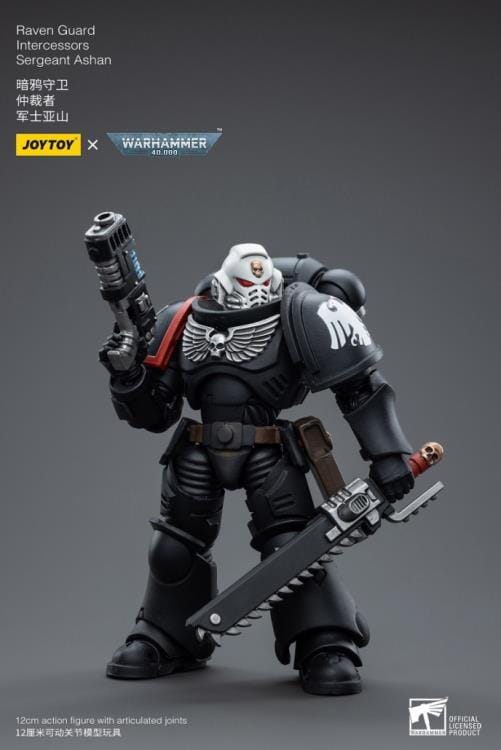 Warhammer 40K Raven Guard Intercessors Sergeant Ashan 1/18 Scale Figure