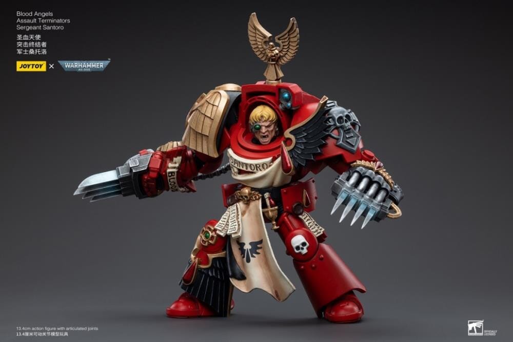 Warhammer 40K Blood Angels Assault Terminators Sergeant Santoro 1/18 Scale Figure