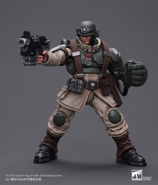 Warhammer 40k Astra Militarum Cadian Command Squad Veteran Sergeant with Power Fist 1/18 Scale Figure