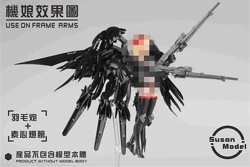 [SU016-B] Susan Models 1/144 RG Wing Gundam Snow White Wings and Cannons Black