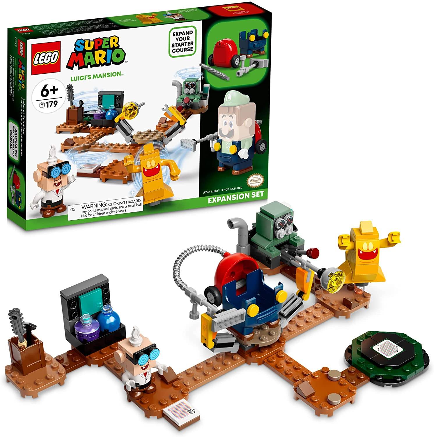 LEGO Super Mario Luigi’s Mansion Lab and Poltergust Expansion Set 71397 Building Kit