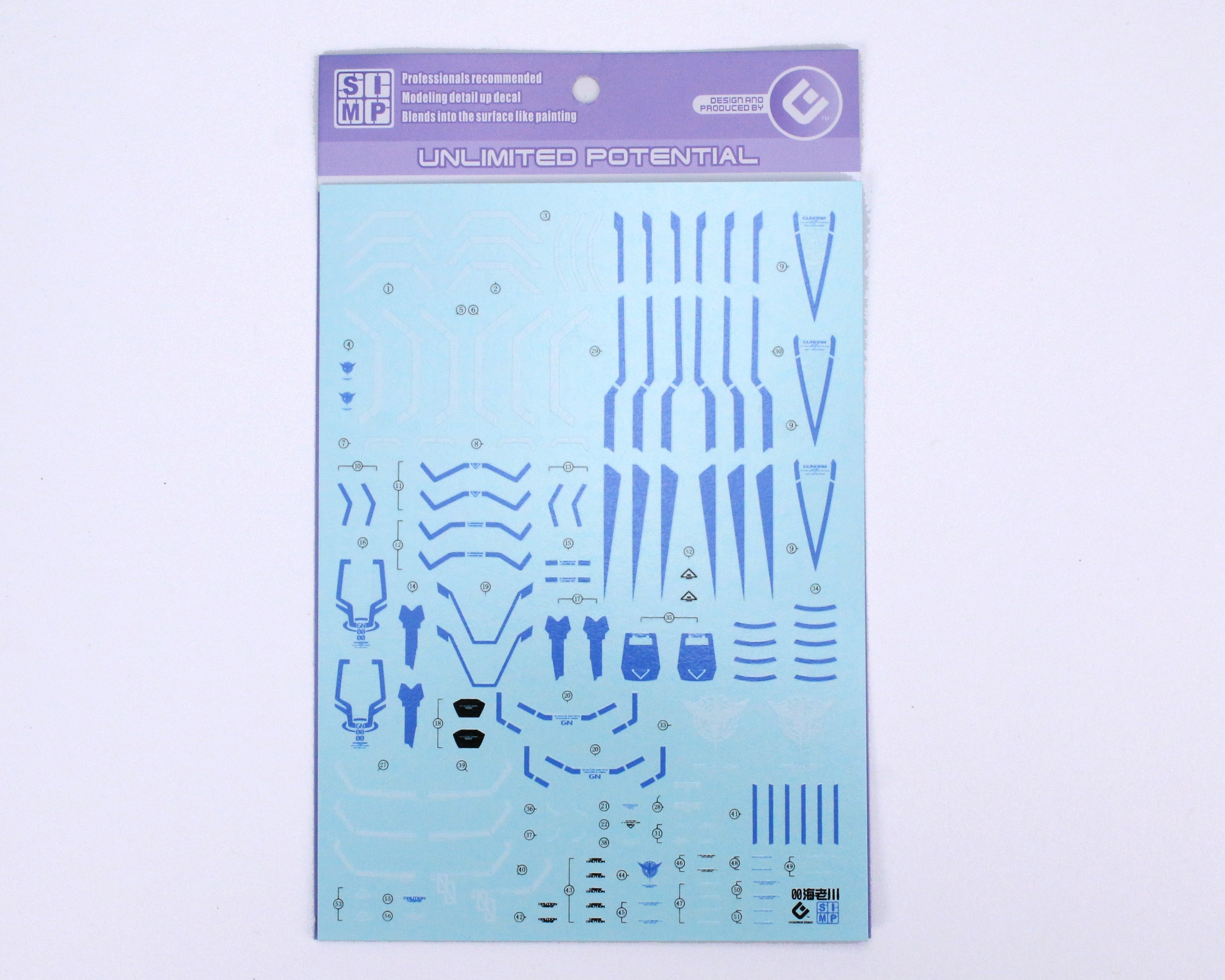 F57 MG OOR Gundam Designer's Blue Ver. Decal Set