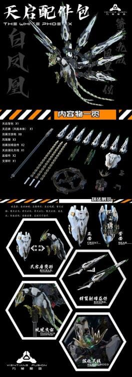 Wanxiangjubian Apocalypse 1/100 Scale White Phoenix Accessory Kit