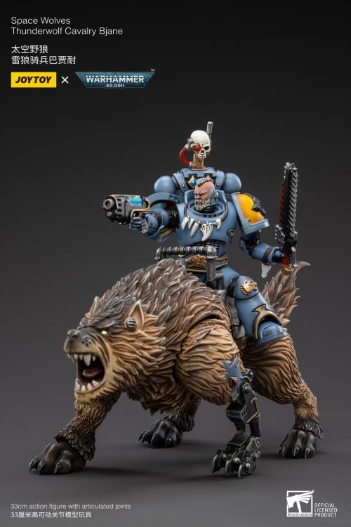 Warhammer 40K Space Wolves Thunderwolf Cavalry Bjane 1/18 Scale Figure (Reissue)