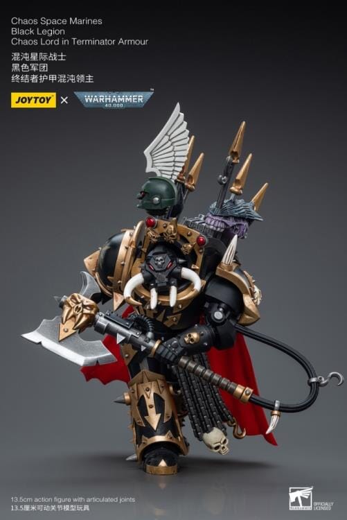 Warhammer 40K Chaos Space Marines Black Legion Chaos Lord in Terminator Armor 1/18 Scale Figure