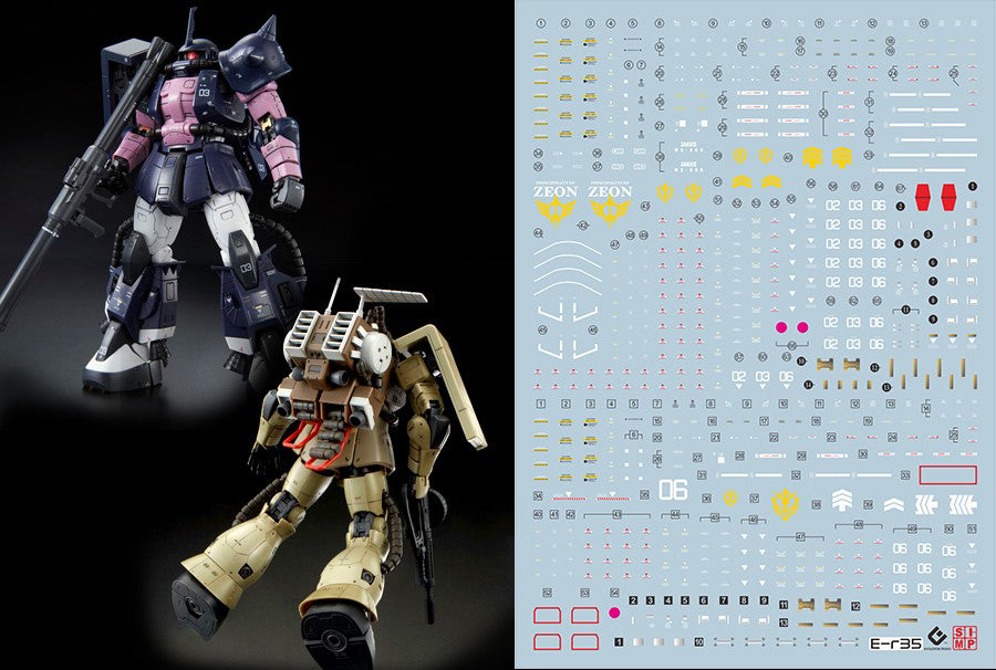 C62 RG/HG Black-Tri/Mine Layer Zaku combo Decal Set