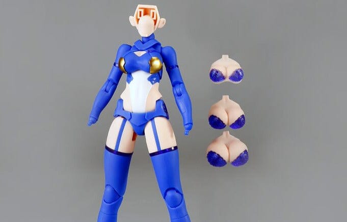 D House 1/12 Plain Figure Model Kit for Mecha Girl Blue Version