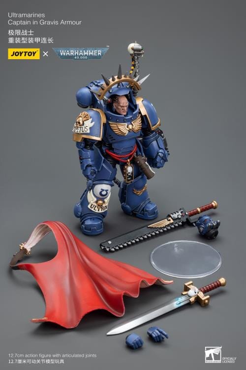 Warhammer 40k Ultramarines Captain in Gravis Armour 1/18 Scale Figure