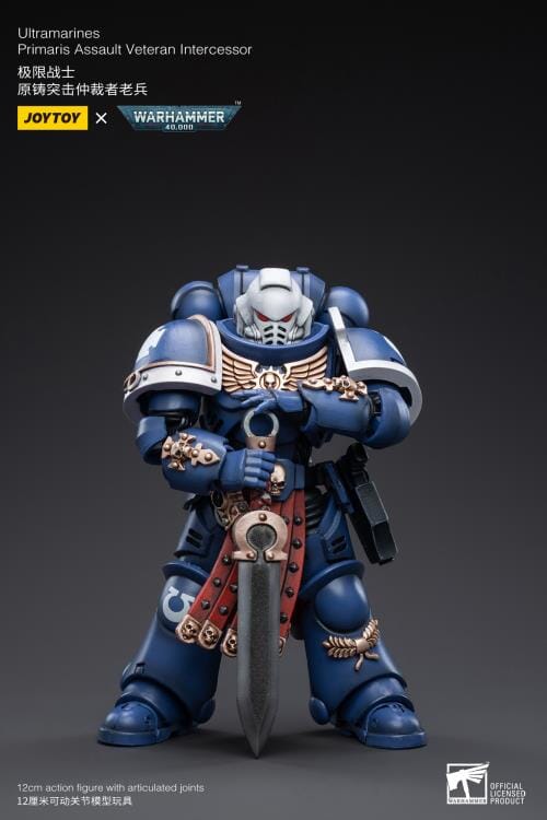 Warhammer 40K Ultramarines Primaris Assault Veteran Intercessor 1/18 Scale Figure