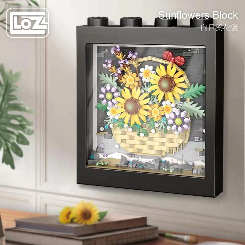 LOZ Mini Blocks 1905 Sunflower Basket Painting