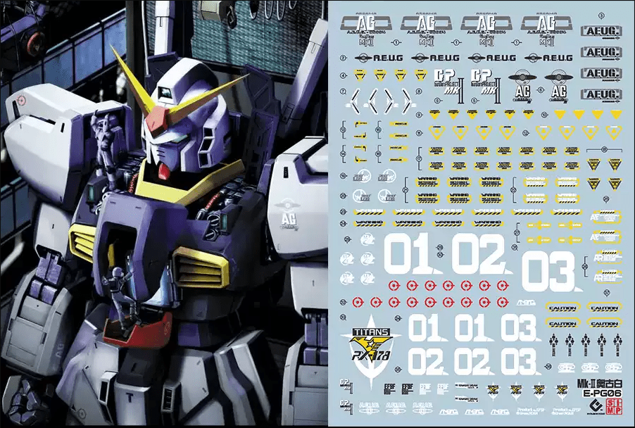 D26 PG RX-78-178 Gundam MK-II Water Slide Decal