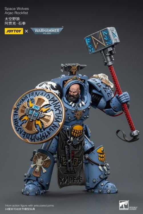 Warhammer 40K Space Wolves Arjac Rockfist 1/18 Scale Figure