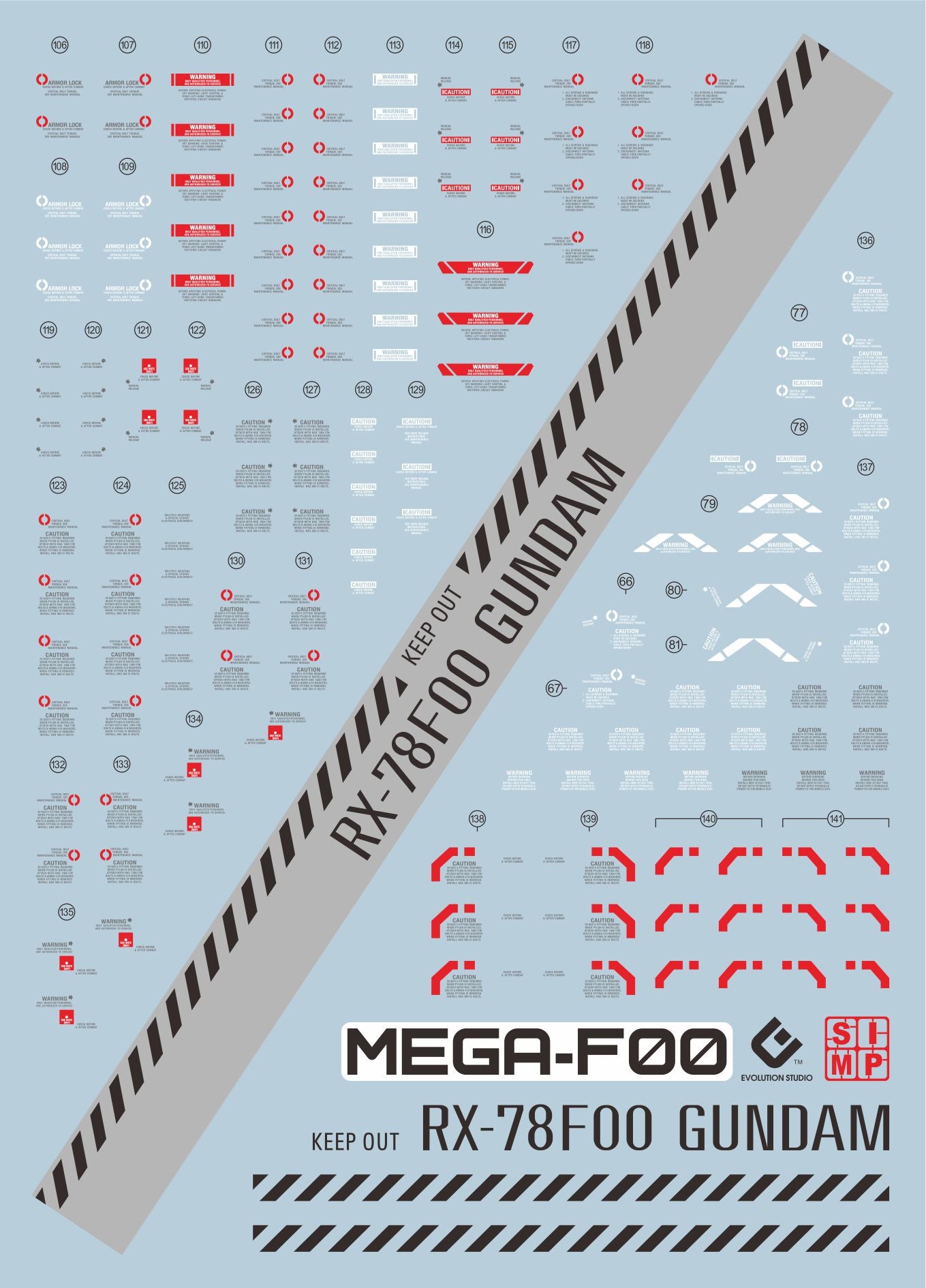 D19 Mega Size 78F0(Extrem Clear) Decal Sheet