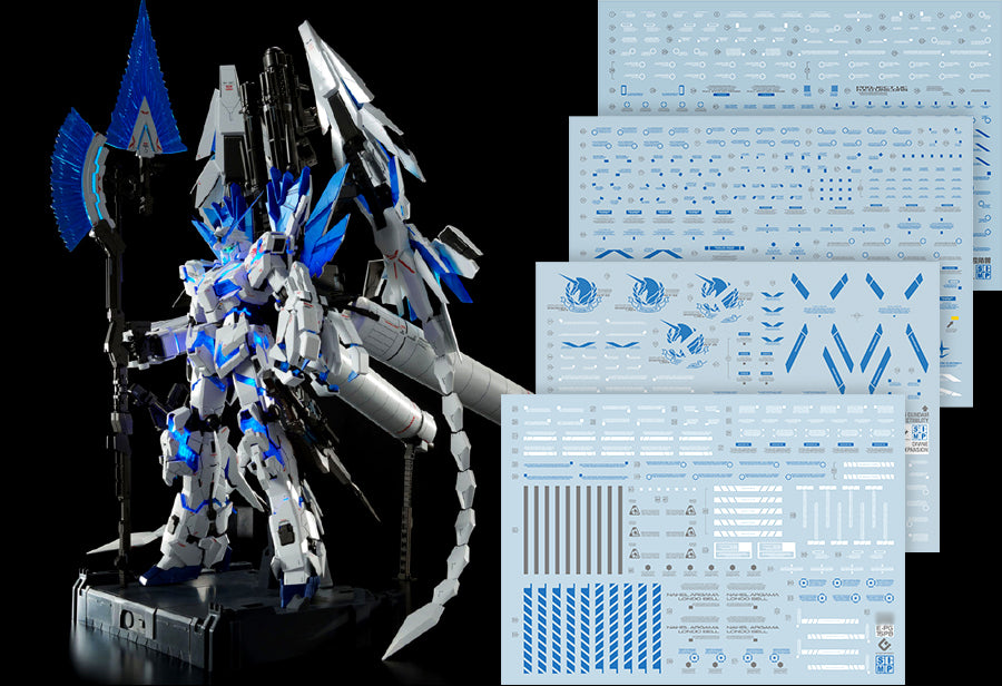 D21 PG Unicorn Gundam (Blue) Perfectibility & Divine Expansion Set Decal Sheet