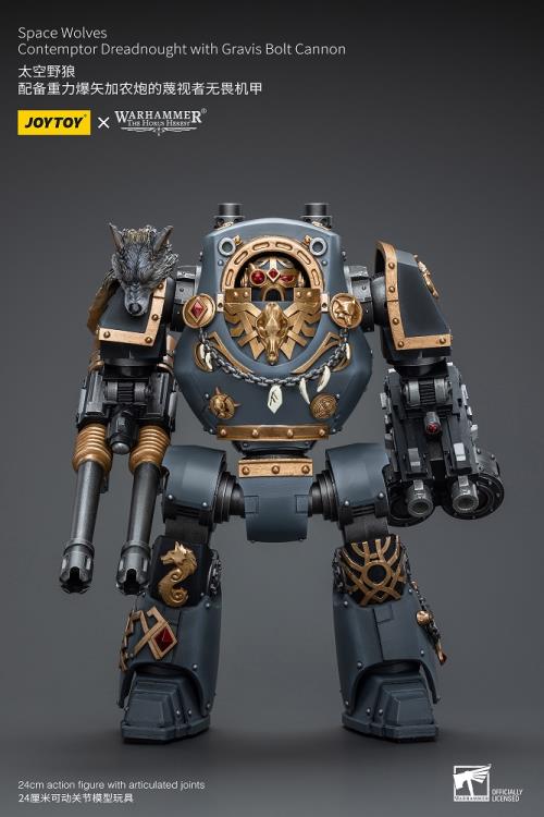 Warhammer 40K Space Wolves Contemptor Dreadnought with Gravis Bolt Cannon 1/18 Scale Action Figure