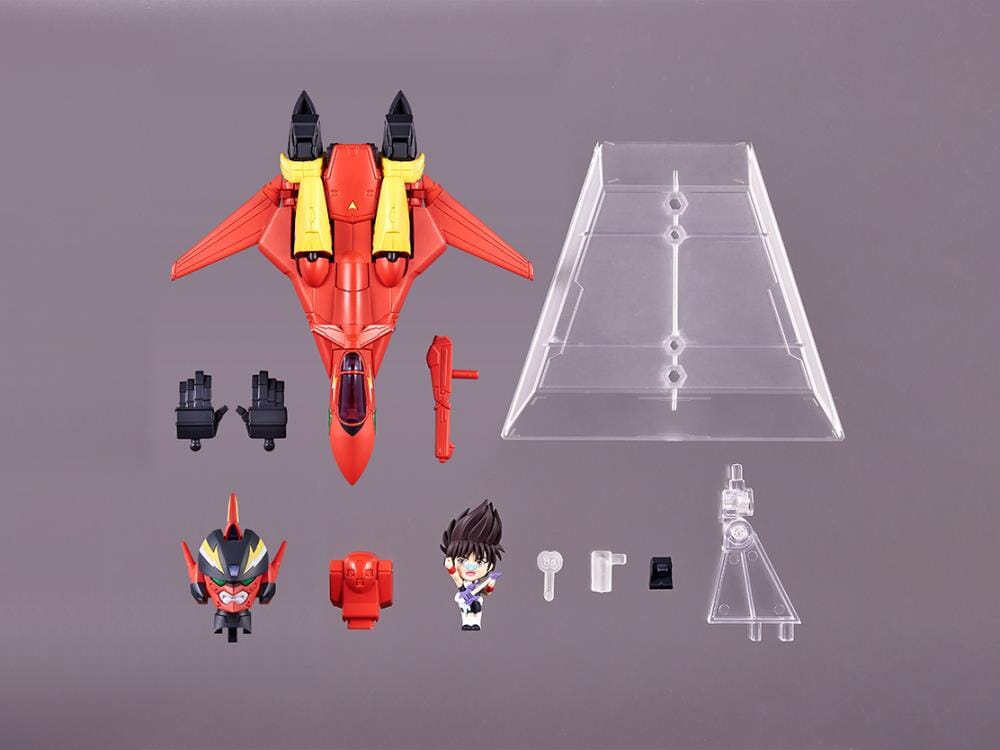 Macross 7 Tiny Session VF-19 Custom Fire Valkyrie & Nekki Basara Figure Set