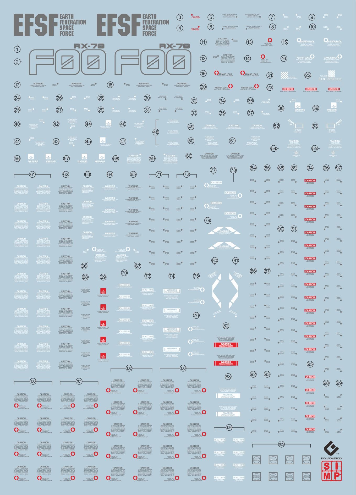 D19 Mega Size 78F0(Extrem Clear) Decal Sheet