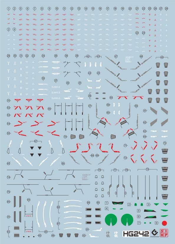 C75 HGAC Shenlong Gundam Water Decal Sheet