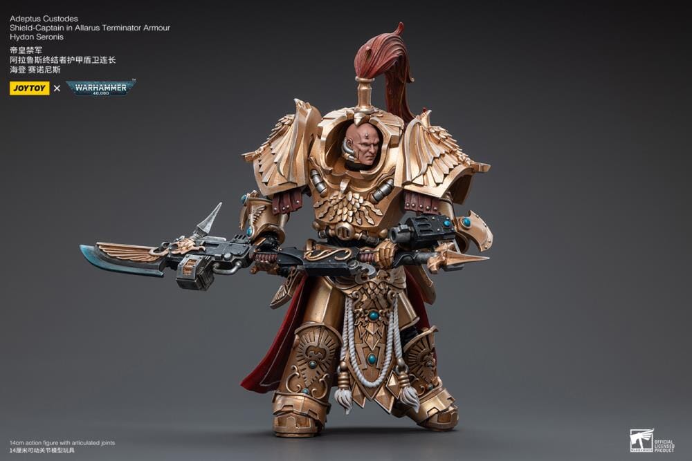 Warhammer 40K Adeptus Custodes Shield Captain in Allarus Terminator Armor Hydon Seronis 1/18 Scale Figure