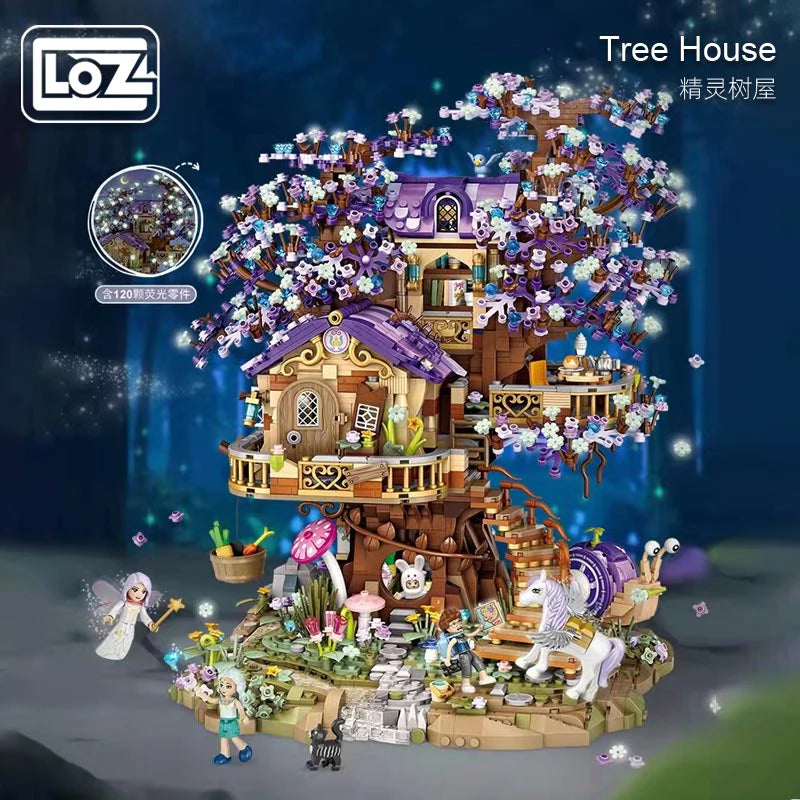 LOZ Architecture Mini Blocks 1065 Elf Tree House