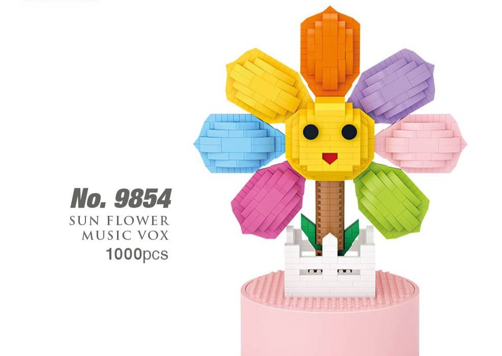 LOZ IDEAS Mini Block 9854 Sunflower (wind up music box)