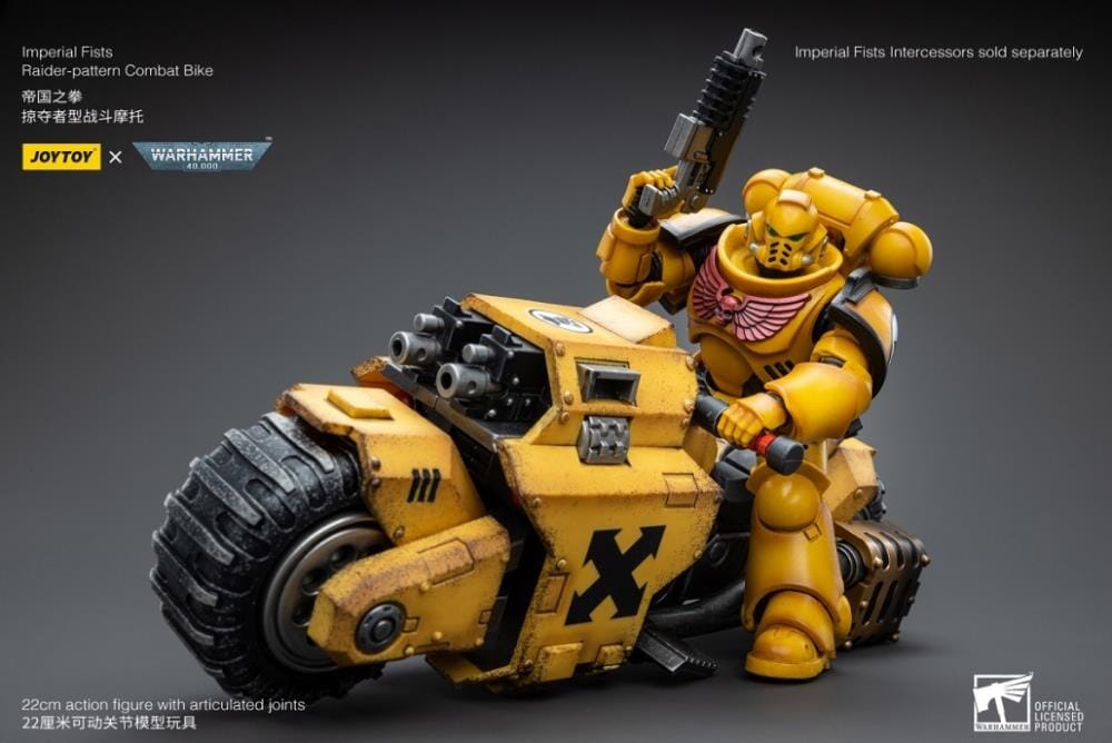 Warhammer 40k Imperial Fists Raider-Pattern Combat Bike 1/18 Scale Vehicle (Reissue)