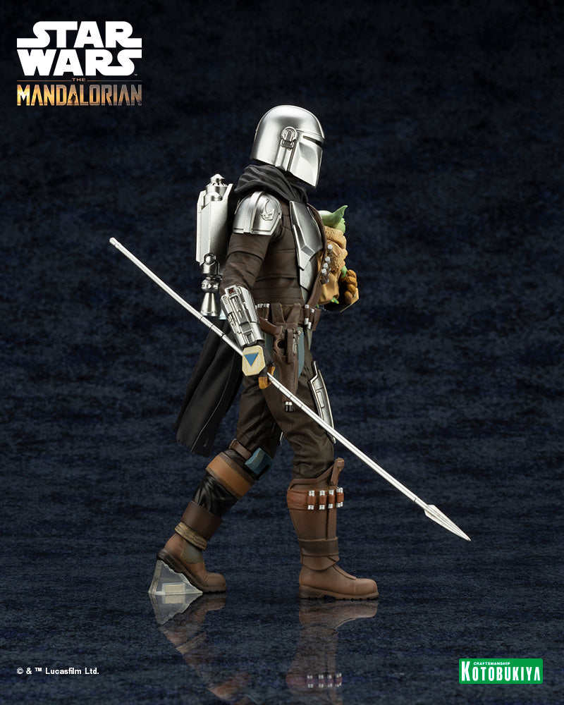 The Mandalorian ArtFX+ The Mandalorian & Grogu with Beskar Staff Statue